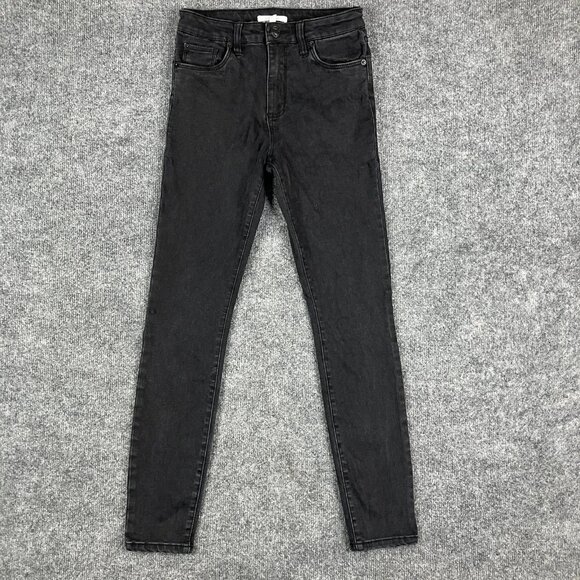 Black High-Waisted Stretch Slim Fit Jeans - Picture 1 of 9